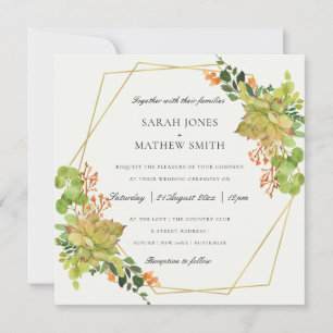 CONVITES CASAMENTO DE ÁGUA FLORAL DE LARANJA DE CACTUS SUC