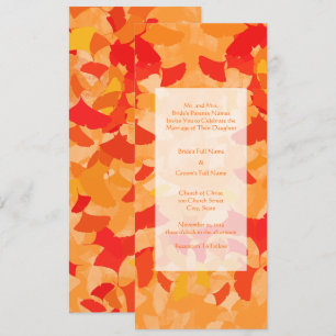 Convites Casamento de Alcoetete Coral Orange Red Fall
