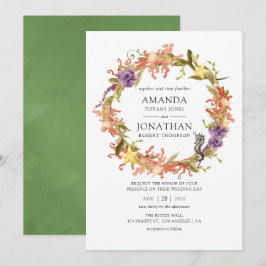 Convites Casamento de Algas Marinhas em Aquarela