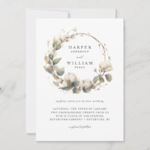 Casamento de algodão e eucalipto boêmico