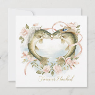 Convites Casamento de amantes de pesca do Texas Aquarela
