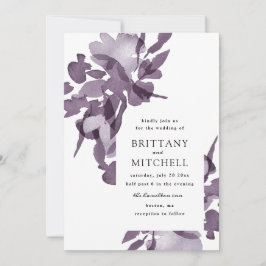 Convites Casamento de Ametist Floral Romântico por Aquarela
