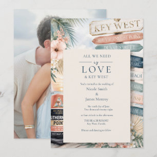 Convites Casamento de Amor e Foto em Key West
