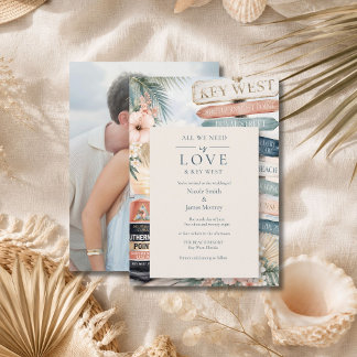 Convites Casamento de Amor e Foto em Key West