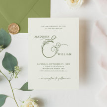 Casamento de Ampersand Floral Verde da Elegante Iv