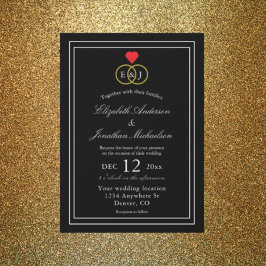 Convites Casamento de Anéis Entwinados