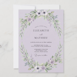 Convites Casamento de Anêmona Lilás