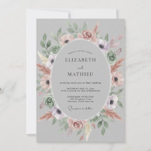Convites Casamento de Anêmona Rosa-Malva