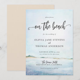 Convites Casamento de Aqua de Praia do Oceano Selvagem de A