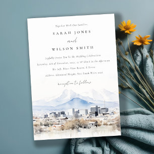 Convites Casamento de Aquarela de Utah, no lago de sal míni