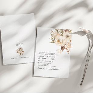 Convites Casamento de Aquarela do Jardim Botânico do outono