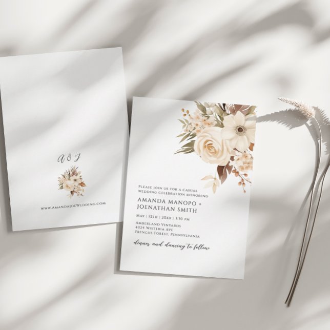 Convites Casamento de Aquarela do Jardim Botânico do outono (Criador carregado)