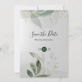 Convites Casamento de Aquarela Floral Romântica Elegante