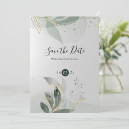 Convites Casamento de Aquarela Floral Romântica Elegante