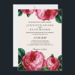 Convites Casamento de Aquarela Rosa Botânica Elegante<br><div class="desc">Convite Para Casamento De Cores De Água,  A Cor De Água,  A Cor De Botânica Vintage. Personalize as informações por sua conta.</div>