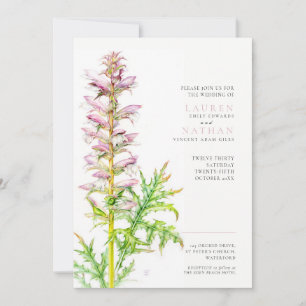 Convites Casamento de aquarelas Acanthus mollis
