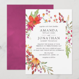 Convites Casamento de Aquarelle Selvagem de Aquarelle