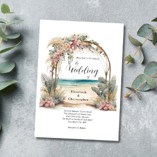 Convites Casamento de Arca Botânica Floral de Destino de Pr