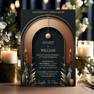 Convites Casamento de Arca de Fazenda Rústica da Floresta d