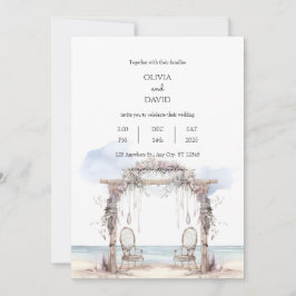 Convites Casamento de Arca de Recepção de Cerimônia de Prai