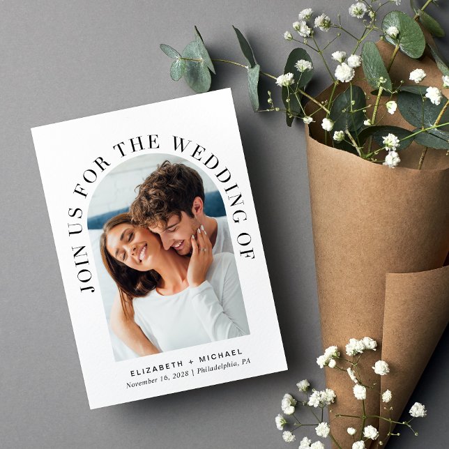 Convites Casamento de Arch Fotográfico Elegante (Criador carregado)