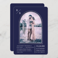 Casamento de Arco Azul com Marinho de Prata Simple