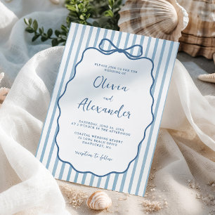 Convites Casamento de Arco Azul Costeiro com Listra