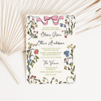 Casamento de Arco de Quadro Floral Colorido Desenh