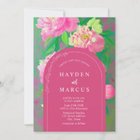 Casamento de Arco Rosa de Pintura Floral Botânica