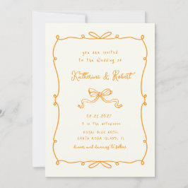 Convites Casamento de Arcos Desenhados à Mão