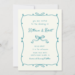 Convites Casamento de Arcos Desenhados à Mão