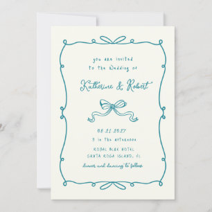 Convites Casamento de Arcos Desenhados à Mão