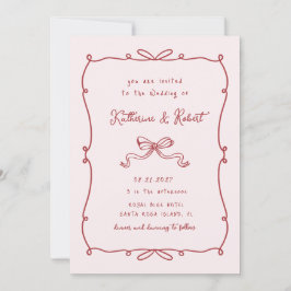 Convites Casamento de Arcos Desenhados à Mão