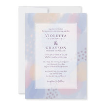 Casamento de Arte Abstrato Azul Moderno