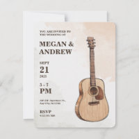 Casamento de arte acústica com guitarra