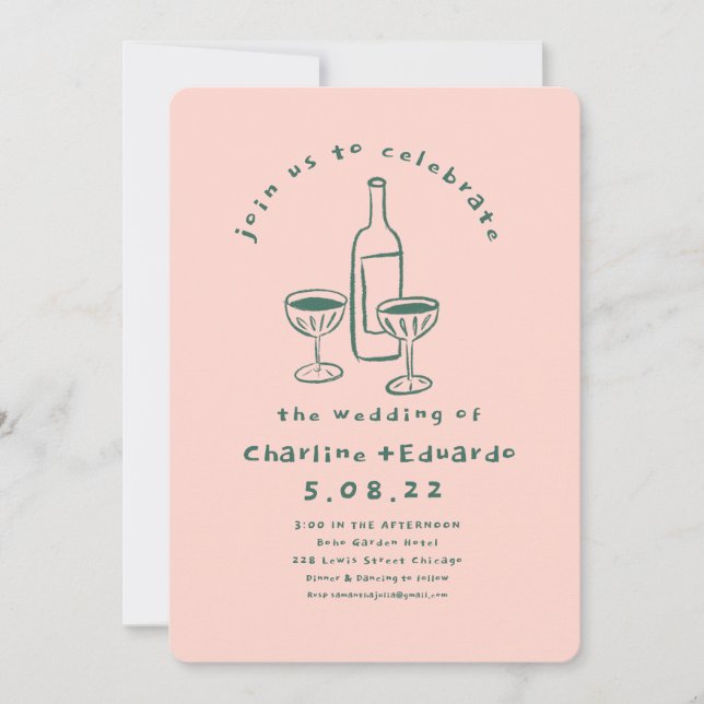 Convites Casamento de Arte Retroativa (Frente)