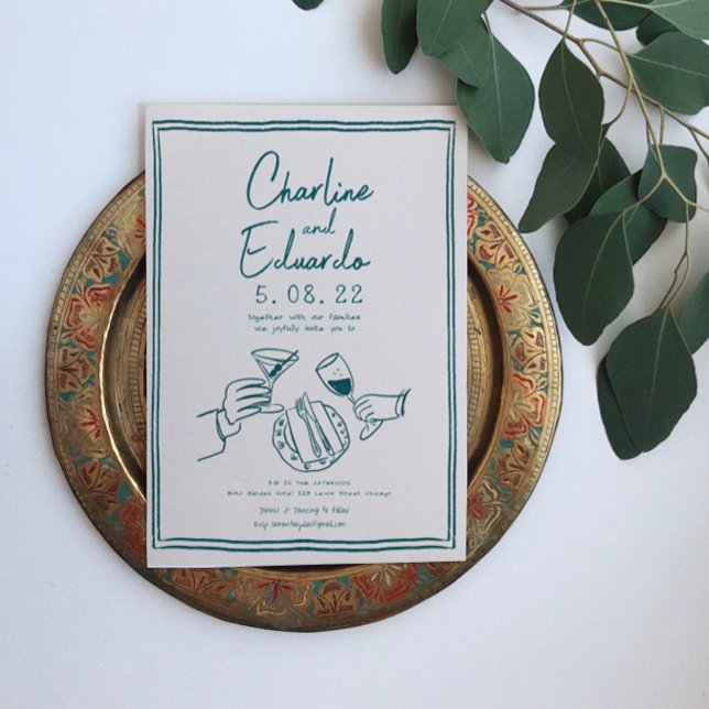 Convites Casamento de Arte Retroativa (Criador carregado)