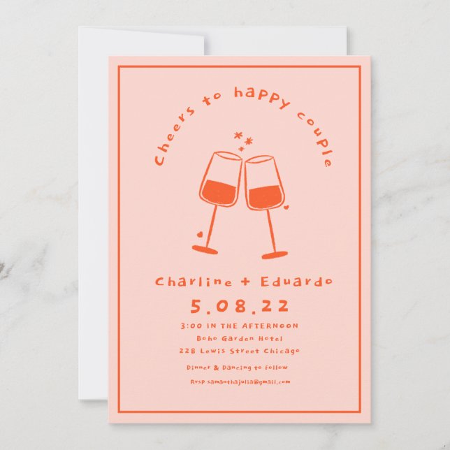 Convites Casamento de Arte Retroativa (Frente)