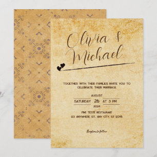 Convites Casamento de Artesanato de Papel Vintage