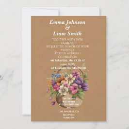 Convites Casamento de artesanatos e flores