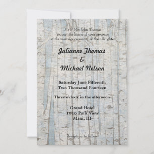 Convites Casamento de Árvore Branca