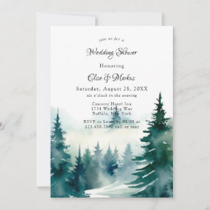 Convites Casamento de Árvore de Natal de Winter Spruce