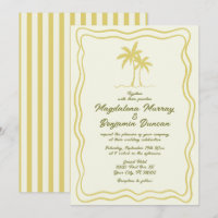 Casamento de Árvore Palma com Moldura Ondulada de 