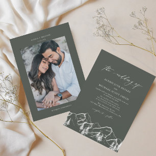 Convites Casamento de Árvores de Pinheiros do Exterior