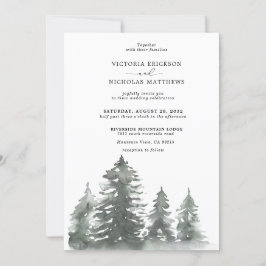 Convites Casamento De Árvores Na Floresta Russa De Montanha