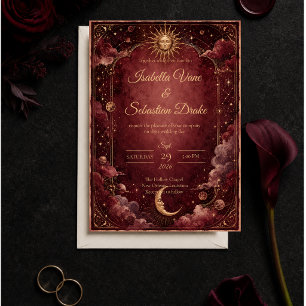 Convites Casamento de Astrologia Celestial Temperamental