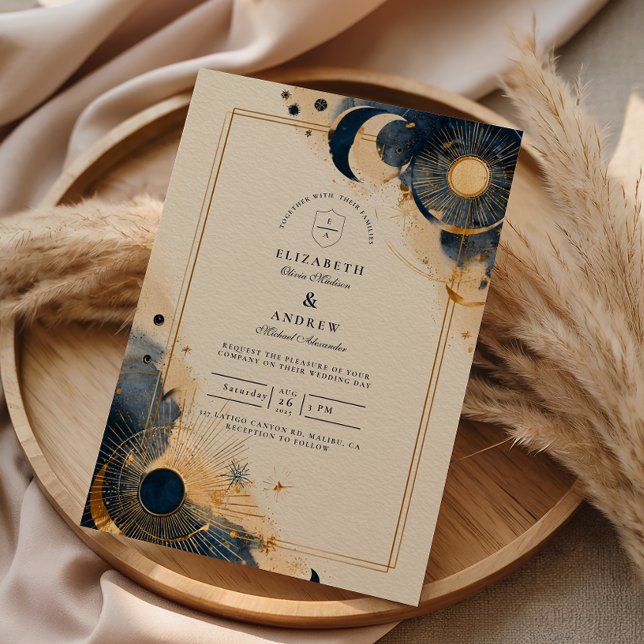 Convites Casamento de Astrologia Sombria (Criador carregado)
