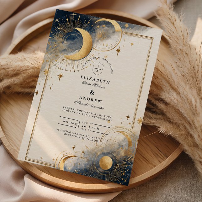 Convites Casamento de Astrologia Sombria (Criador carregado)