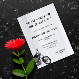 Convites Casamento de Aventura de Motocicleta Simples Moder