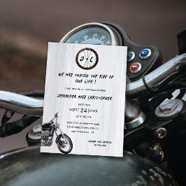 Convites Casamento de Aventura de Motociclo Moderno Monogra